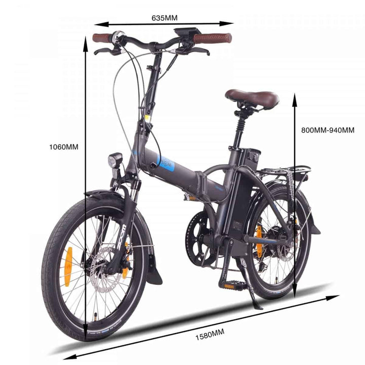 NCM London Folding E-Bike, 250W, 36V 15Ah 540Wh Battery