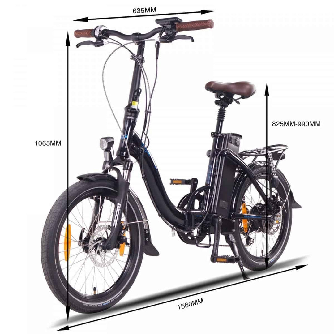 NCM Paris Folding E-Bike 250W 36V 15Ah 540Wh Battery