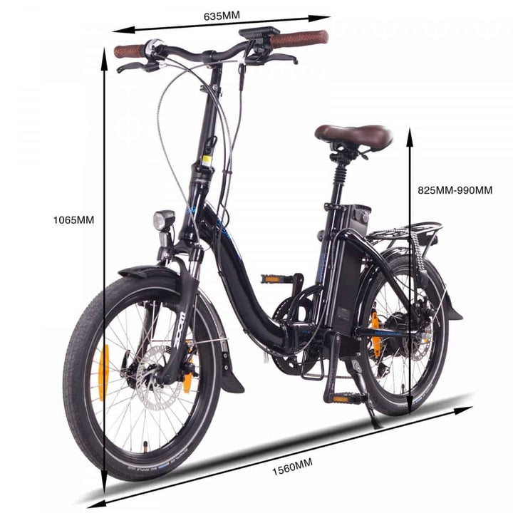 NCM Paris Folding E-Bike 250W 36V 15Ah 540Wh Battery