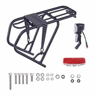 Rear Carrier - Rack + Light kit for NCM e bIKES