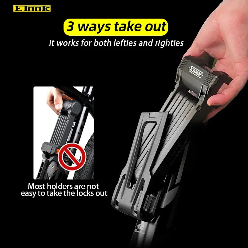 ETOOK Ultra Folding Hardened Steel Code Lock 110cm