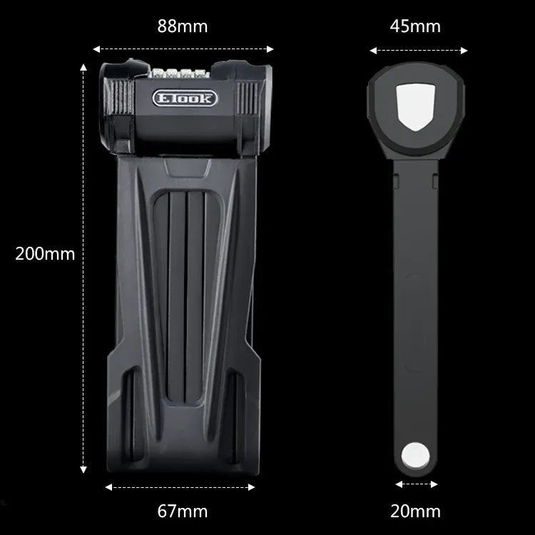 ETOOK Ultra Folding Hardened Steel Code Lock 110cm