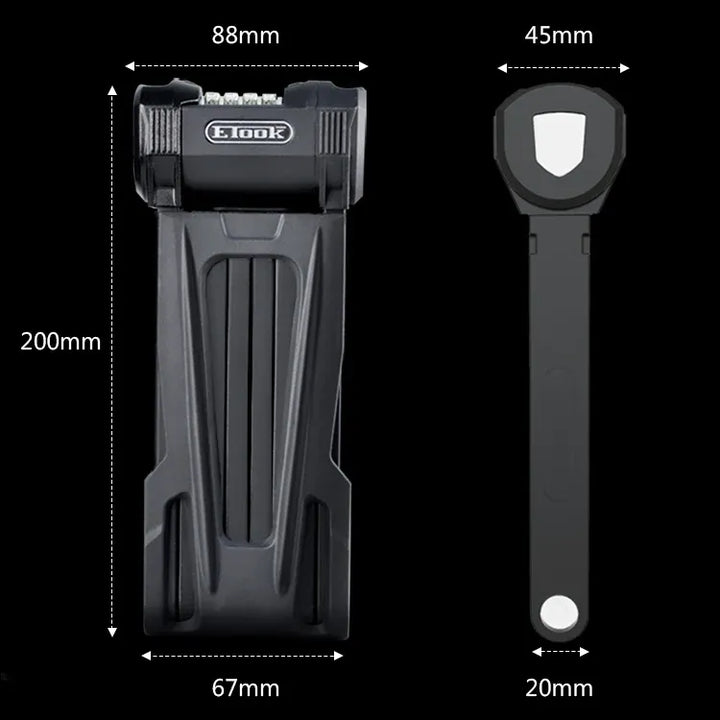 ETOOK Ultra Folding Hardened Steel Code Lock 110cm