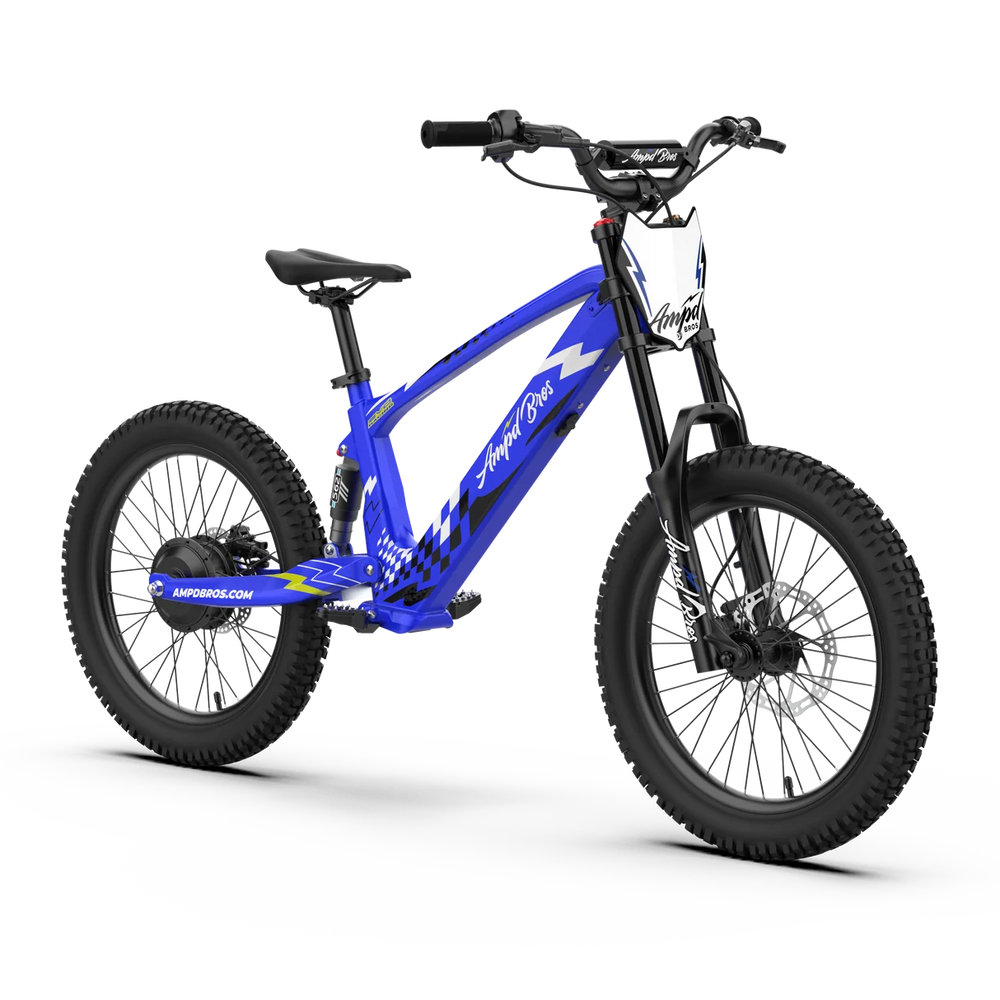 Ampd Bros - EVO Racing 20" Kids Electric Dirt Bike Blue Off-Road