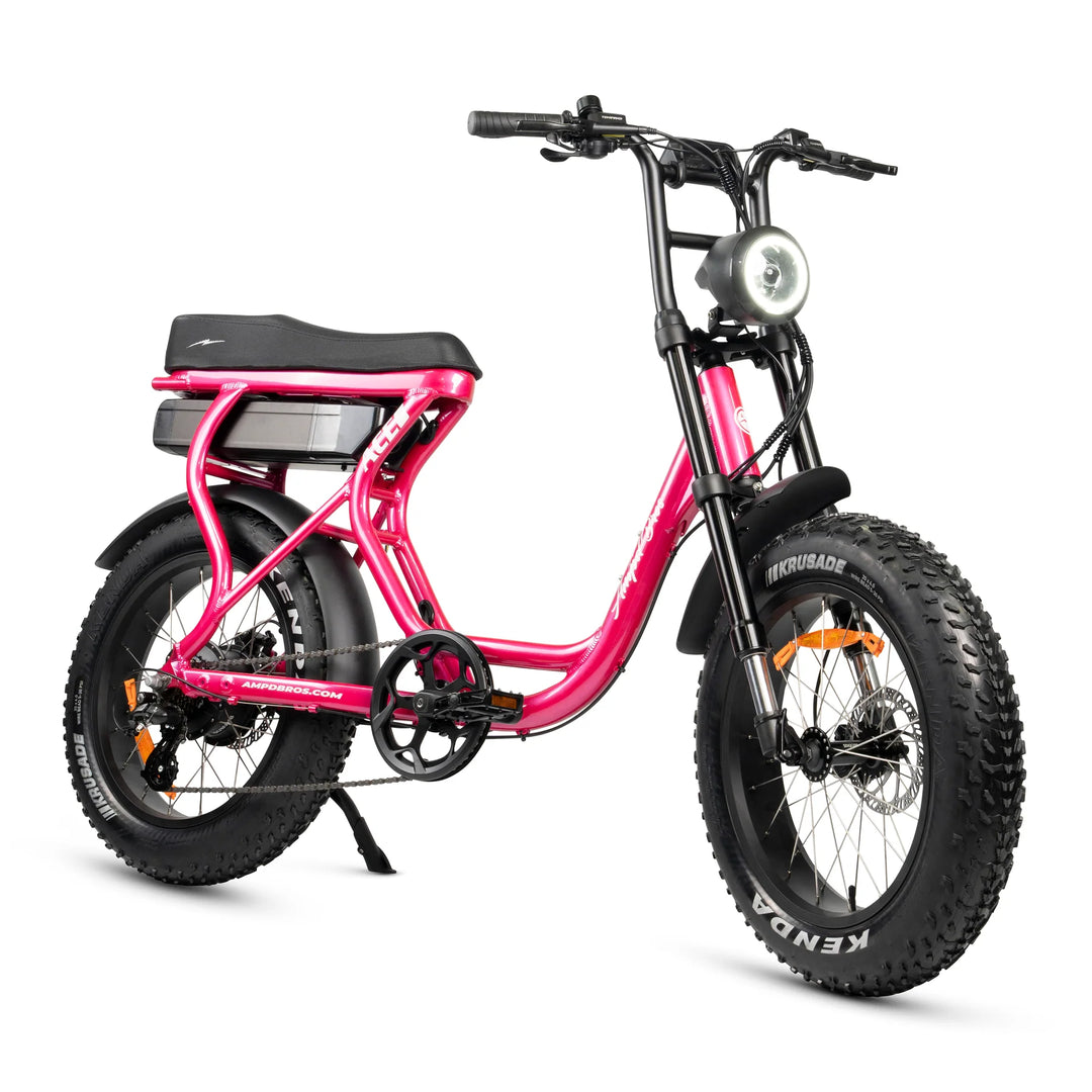 Ace-S Plus+ Fat Tyre Electric Bike Hot Pink