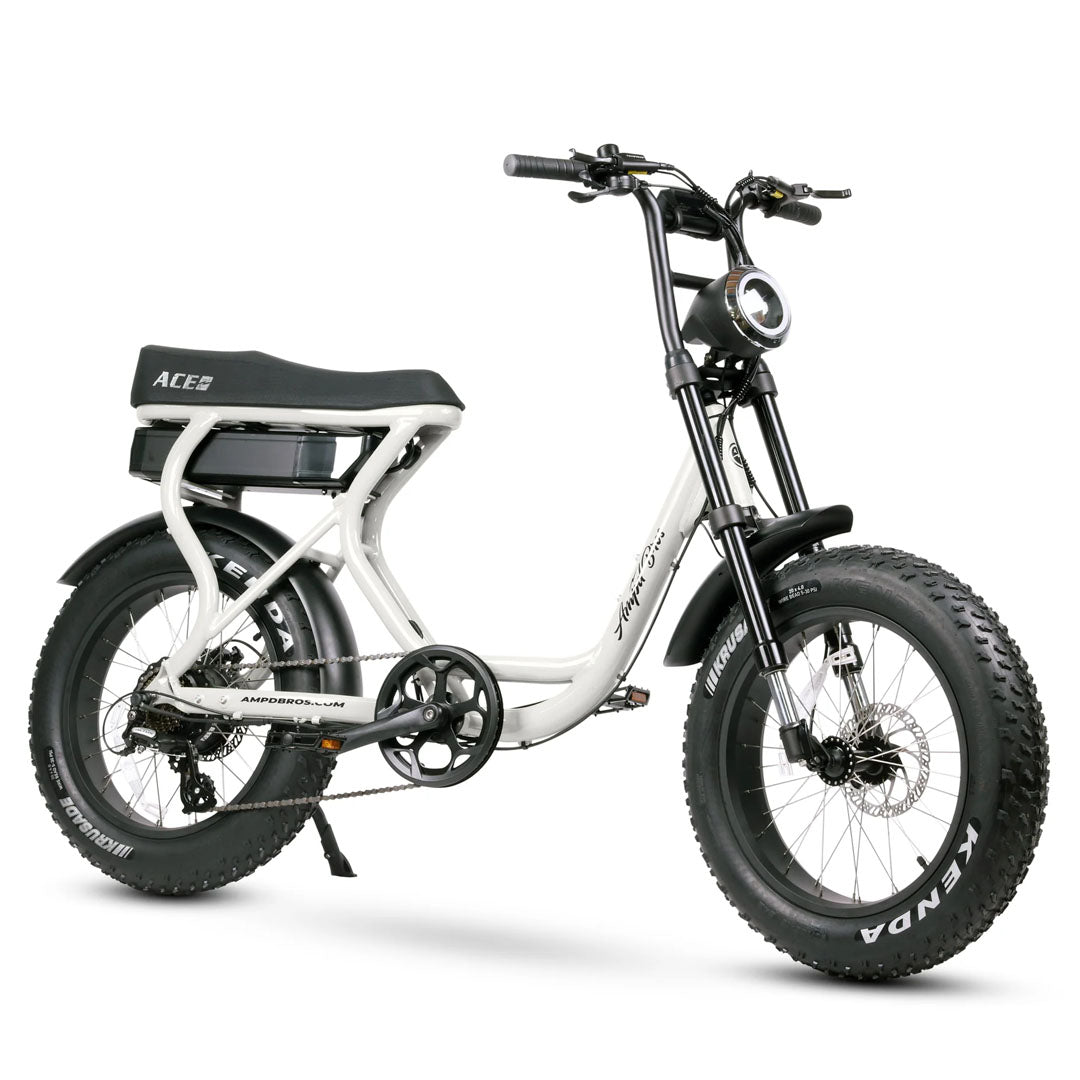 Ace-S Plus+ Fat Tyre Electric Bike Ice White