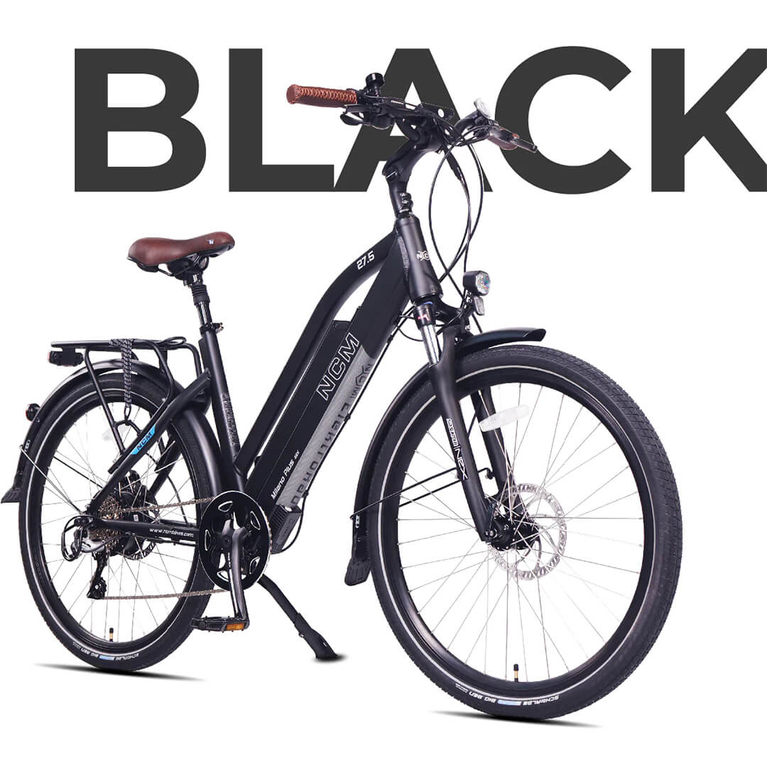 NCM Milano Plus Trekking E-Bike, City-Bike, 250W, 48V 16Ah 768Wh Battery Black 26"